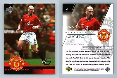 Jaap Stam #6 Manchester United 2001-2002 Upper Deck Trading Card • £0.99