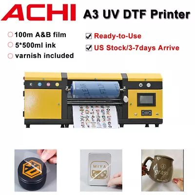 2 In 1 A3 UV DTF Sticker Printer Double Nozzle For Transfer Sticker US Stock • $3899