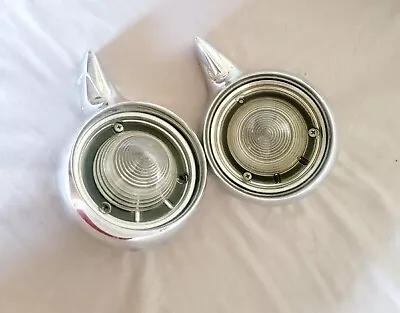 1959 Ford Galaxie Fairlane  Back Up Light Bezels Genuine Used Pair #4 • $800