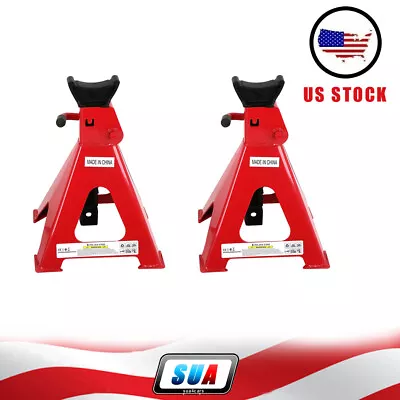 6 Ton 12000 Lbs Jack Axle Stands Lift Capacity Heavy Duty Repair Tool Kit 2Pcs • $54.49