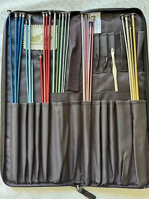 Vintage Aluminum Knitting Needles Lot Of 26  Boye Bates And Sears With Case • $28.88