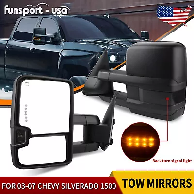 Tow Mirrors For 03-06 Chevy Silverado Sierra Yukon Tahoe Suburban Power Heated • $122.59