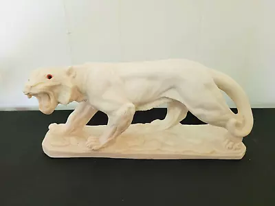 Vintage Snarling Mountain Lion Or Cougar (Gypsum?) Sculpture - 11  W • $21