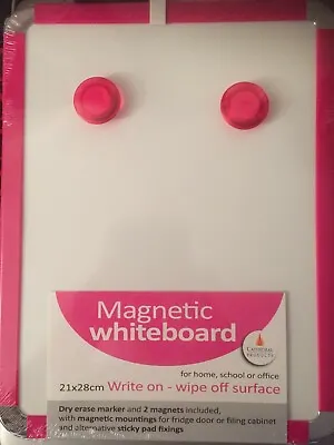   Magnetic Whiteboard  Purple Or Pink 28X36 Cm + Pen  • £8.50