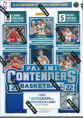 2021/22 Nba Panini Contenders Blaster Box Trading Cards 5 Packet Box • $59.95