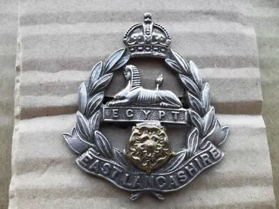 East Lancashire Regiment Officers Silver/Gilt Cap Badge. • £9.99