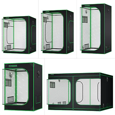 VIVOSUN Mylar Hydroponic Grow Tent W/ Observation Window & Floor Tray  Non Toxic • $56.99