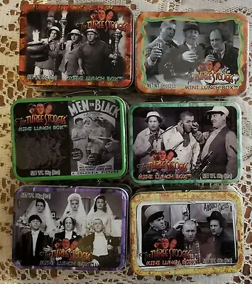 Three Stooges Mini Lunch Box Tin With Bubble Gum Set Of 6 • $14.95