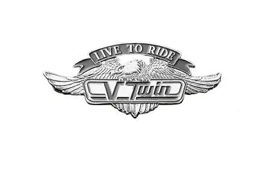 $23.10 • Buy Live To Ride V-Twin Motorcycle Metal Emblem With Eagle (L) Highway Hawk 01-2991