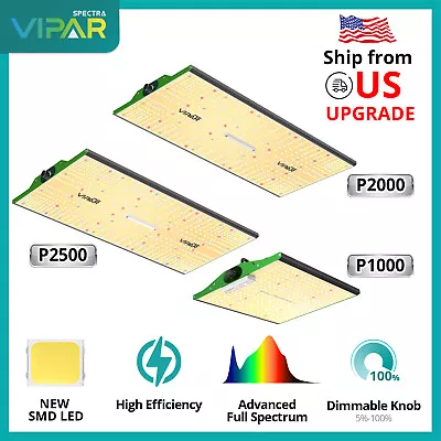 VIPARSPECTRA P1000 P2000 P2500 Full Spectrum LED Grow Light BLOOM IR Replace HPS • $269.89