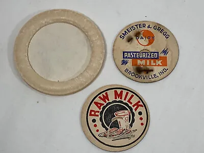 Milk Bottle Cap Top SMEISTER & GREG DAIRY Pasteurized Milk Brookville Ind + PLUS • $8