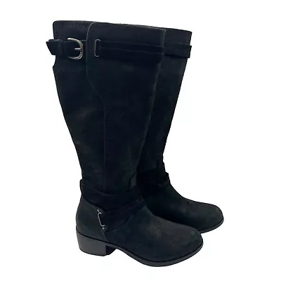 UGG Australia Darcie Black Leather Women's Knee High Riding Boots Shoes Size 6M • $33.74