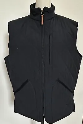 Jcrew Black Sussex Quilted Vest With PrimaLoft Style#AQ430 Size Large • $16