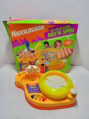 Vintage Nickelodeon EZ Squeezee Mix N Spin Art Machine Toy Mattel 1992 • $20