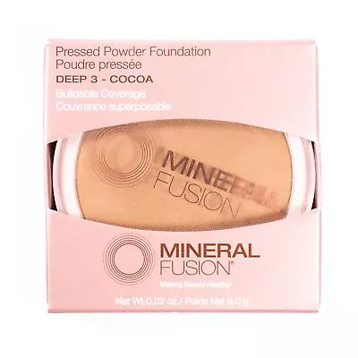 Mineral Fusion Pressed Powder Foundation Deep 3 Cocoa 0.32 Oz NIB New • $13.48