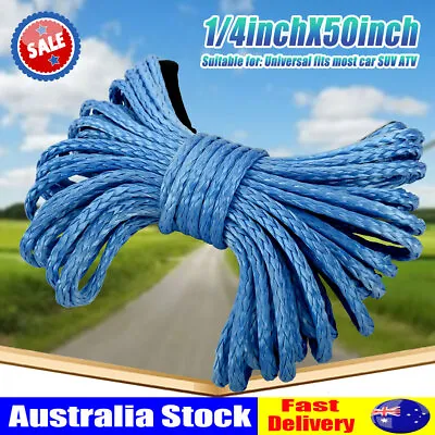 Winch Rope 6mm X 15M For Dyneema SK78 Synthetic Tow Car Recovery Cable 4x4 Boat • $24.95