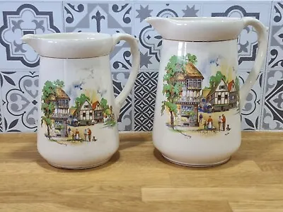 Two Falcon Ware 'Down Somerset Way' Large Pitcher Jugs  • £26.99