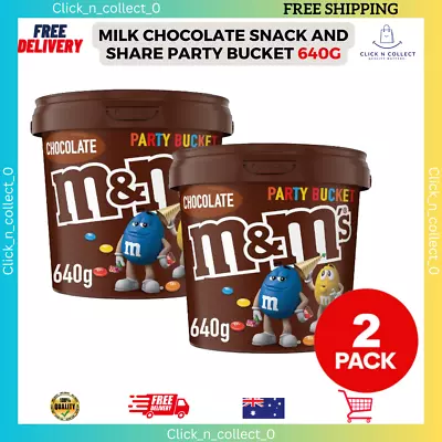 2x M&M's Milk Chocolate Snack And Share Party Bucket 640g: Delicious (2 Pack) • $27.39