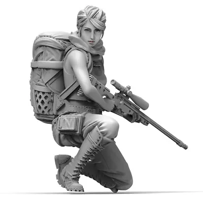 1/35 Resin Figures Model Kit Female Sniper Miniatures TB00098 Garage Kit • $16.16