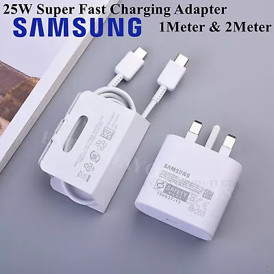 Genuine 25W Super Fast Charger Adapter USB-C Cable For Samsung Galaxy Phones Lot • £10.99