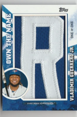 $300 • Buy Vladimir Guerrero Jr 2022 Topps Own The Name Letter Patch 1/1