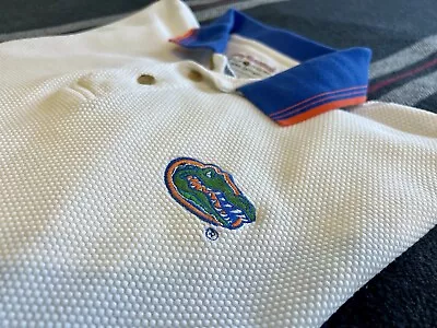 Vintage 90's UF Florida Gators White Golf Polo Shirt - Boca Classics • $40