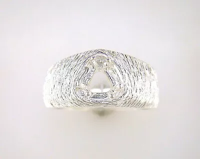 Mens Trillion Cut Ring Setting Sterling Silver • $31.76