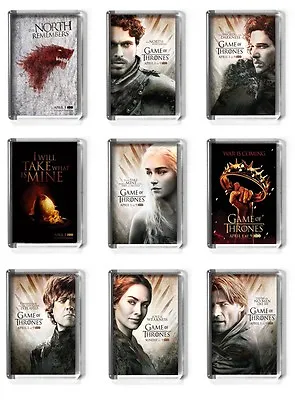 GAME OF THRONES POSTERS Fridge Magnet 9 Designs STARK TARGARYEN Season 2 • £2.25