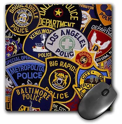 3dRose US Police Shoulder Badges - US52 DFR0004 - David R. Frazier MousePad • $16.99