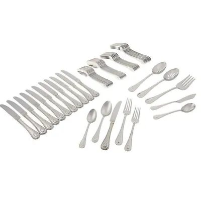 Lenox FRENCH PERLE 18/10 Stainless Steel 65pc. Flatware Set (Service For Twelve) • $119.99