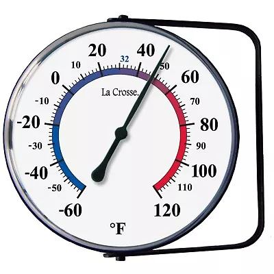 104-105 La Crosse 5  Indoor/Outdoor Dial Thermometer With Bracket • $12.95