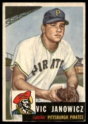 1953 Topps #222 Vic Janowicz RC Pittsburgh Pirates VG-VGEX Wrinkle SET BREAK! • $5.50