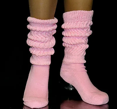 Slouch Scrunchie Knee Socks Hooters Uniform Long  Women's Cotton School Flaw New • $9.86