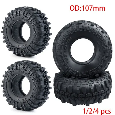 £6.47 • Buy 107MM OD Tire Tyre W/ Foam For RC 1/10 1.9  Wheel Rims Axial SCX10 D90 Crawler