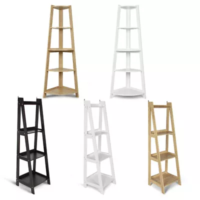 Display Ladder Shelf Stand 4 5 Tier Storage Bookshelf Rack Bookcase Multi-color • $95.50