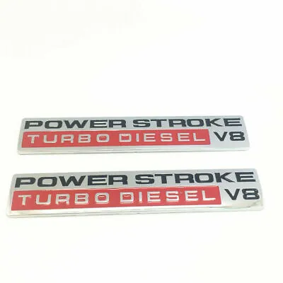 $29.95 • Buy (2) 05 -10 Super Duty Power Stroke Turbo Diesel V8 Chrome Emblems F250 F350 New
