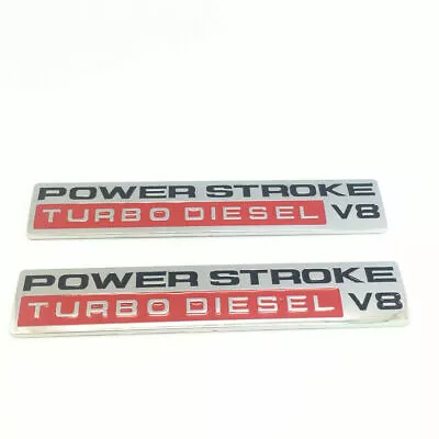 (2) 05 -10 Super Duty Power Stroke Turbo Diesel V8 Chrome Emblems F250 F350 New • $29.95