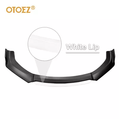 4pcs Universal Car Front Bumper Lip Spoiler Splitter Wing Body Kit Black/White • $41.99