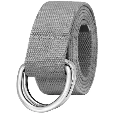 Falari Canvas Web Belt D Ring Buckle Casual Military Style Belt 1 1/2  Wide • $9.99