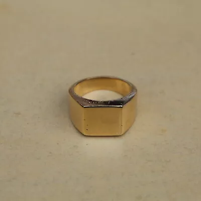 Pinky Square Signet Flat Bar Band Ring Christmas Gift Silver Ring Men's Ring • $29.99