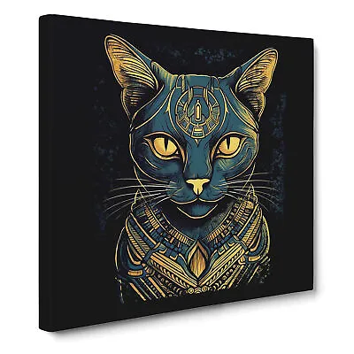 Egyptian Cat Liquify Canvas Wall Art Print Framed Picture Home Office Decor • £24.95