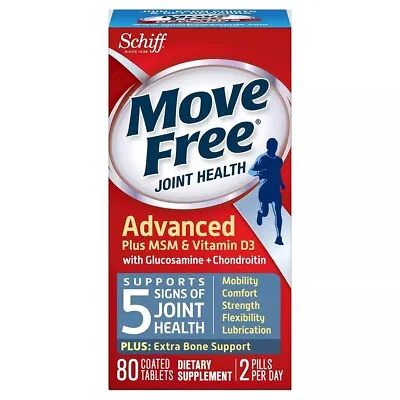 Schiff Move Free Advanced Plus MSM & Vitamin D3 80 Count • $39.99
