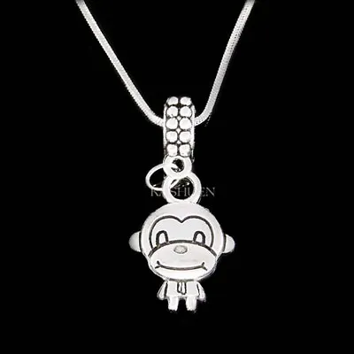 ~Monkey Ape Chimp Chimpanzee Zoo Animal European Bracelet Charm Jewelry Necklace • $29.99