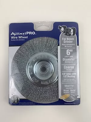 NEW Avanti Pro 6  Course Wire Wheel For Bench Grinder 5/8  Arbor 1/2  Bushing • $17.99