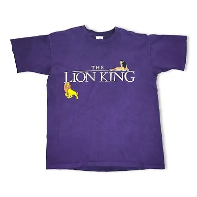 Vintage The Lion King Graphic T Shirt Disney 90s Embroidered Single Stitch USA • $31.49