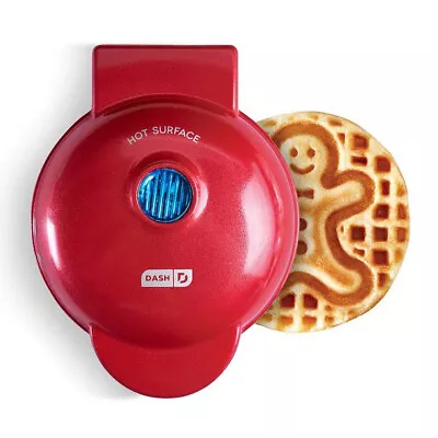 Dash Mini Gingerbread Waffle Maker- 4 Inch- Red • $14.99