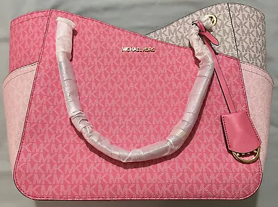 Michael Kors Jet Set Travel Large Chain Shoulder Tote (Tea Rose Multi)  • $128