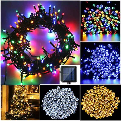 Solar Fairy String Lights 100/200/400 LED Outdoor Garden Christmas Party Decor • $12.50