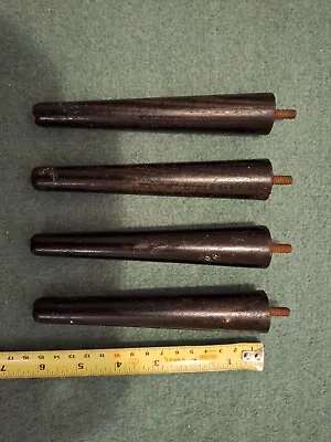 £17.50 • Buy Set X4 MC 1960s Wardrobe Legs Mid Century 6 H Black Furniture Pin Wood Vintage 
