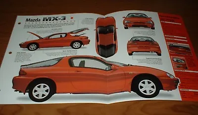 ★★1991 Mazda Mx-3 1.8 V6 Original Imp Brochure Specs Info 91 98 Mx3★★ • $8.99
